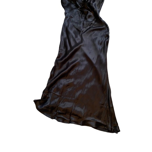 L'Academie Tamsy Midi Satin Dress in Black Medium New Nwt Women's Cocktail - Picture 8 of 12